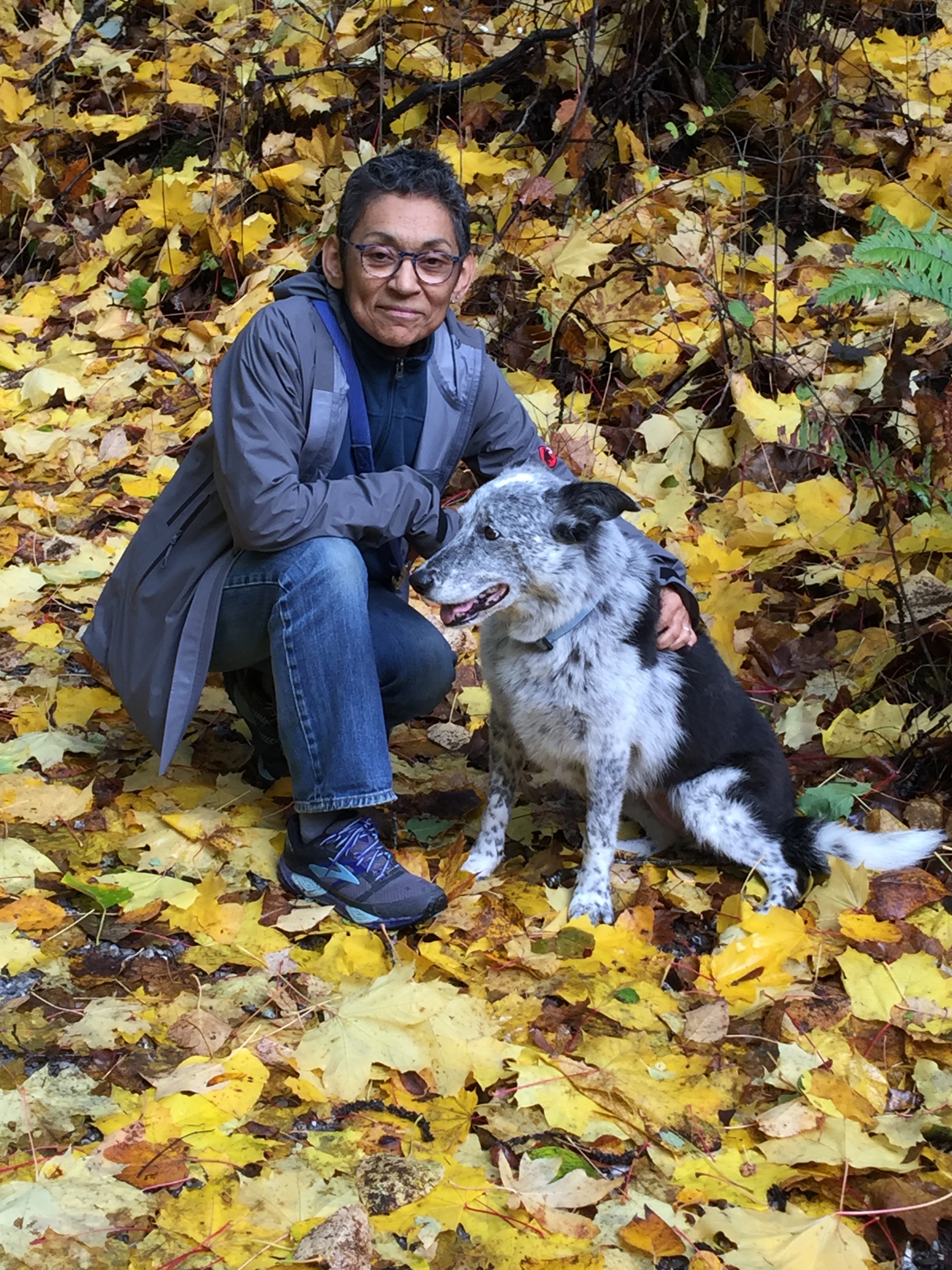 Professor Debra Salazar with her dog